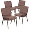 Flash Furniture Brown Dot Fabric Church Chair, PK4 4-FD-CH0221-4-GV-BNDOT-BAS-GG - alternate 5