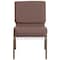 Flash Furniture Brown Dot Fabric Church Chair, PK4 4-FD-CH0221-4-GV-BNDOT-BAS-GG - alternate 6