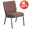 Flash Furniture Brown Dot Fabric Church Chair, PK4 4-FD-CH0221-4-GV-BNDOT-GG - alternate 1
