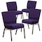 Flash Furniture Purple Fabric Church Chair, PK4 4-FD-CH0221-4-GV-ROY-BAS-GG - alternate 1