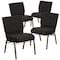 Flash Furniture Black Dot Fabric Church Chair, PK4 4-FD-CH0221-4-GV-S0806-BAS-GG - alternate 2