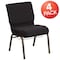 Flash Furniture Black Dot Fabric Church Chair, PK4 4-FD-CH0221-4-GV-S0806-BAS-GG - alternate 1