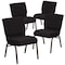 Flash Furniture Black Dot Fabric Church Chair, PK4 4-FD-CH0221-4-GV-S0806-GG - alternate 1