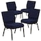 Flash Furniture Blue Dot Fabric Church Chair, PK4 4-FD-CH0221-4-GV-S0810-GG - alternate 1