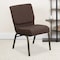 Flash Furniture Brown Fabric Church Chair, PK4 4-FD-CH0221-4-GV-S0819-GG - alternate 1