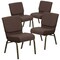 Flash Furniture Brown Fabric Church Chair, PK4 4-FD-CH0221-4-GV-S0819-GG - alternate 7