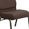 Flash Furniture Brown Fabric Church Chair, PK4 4-FD-CH0221-4-GV-S0819-GG - alternate 5