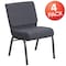 Flash Furniture Dark Gray Fabric Church Chair, PK4 4-FD-CH0221-4-SV-DKGY-GG - alternate 2