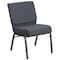 Flash Furniture Dark Gray Fabric Church Chair, PK4 4-FD-CH0221-4-SV-DKGY-GG - alternate 10