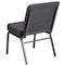 Flash Furniture Dark Gray Fabric Church Chair, PK4 4-FD-CH0221-4-SV-DKGY-GG - alternate 3
