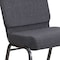 Flash Furniture Dark Gray Fabric Church Chair, PK4 4-FD-CH0221-4-SV-DKGY-GG - alternate 7