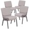 Flash Furniture Gray Dot Fabric Church Chair, PK4 4-FD-CH0221-4-SV-GYDOT-BAS-GG - alternate 4