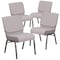 Flash Furniture Gray Dot Fabric Church Chair, PK4 4-FD-CH0221-4-SV-GYDOT-GG - alternate 4