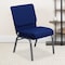 Flash Furniture Navy Blue Fabric Church Chair, PK4 4-FD-CH0221-4-SV-NB24-GG - alternate 1
