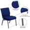 Flash Furniture Navy Blue Fabric Church Chair, PK4 4-FD-CH0221-4-SV-NB24-GG - alternate 3