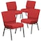 Flash Furniture Crimson Fabric Church Chair, PK4 4-FD-CH0221-4-SV-RED-BAS-GG - alternate 1
