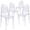 Flash Furniture Ghost Side Chair in Transparent Crystal, PK4 4-FH-111-APC-CLR-GG - alternate 8