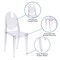 Flash Furniture Ghost Side Chair in Transparent Crystal, PK4 4-FH-111-APC-CLR-GG - alternate 9