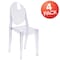 Flash Furniture Phantom Series Transparent Stacking Side Chair, PK4 4-FH-121-APC-GG - alternate 10
