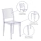 Flash Furniture Phantom Series Transparent Stacking Side Chair, PK4 4-FH-121-APC-GG - alternate 7