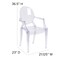 Flash Furniture Max  Ghost Chair with Arms in Transparent Crystal, PK4 4-FH-124-APC-CLR-GG - alternate 9