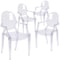 Flash Furniture Max  Ghost Chair with Arms in Transparent Crystal, PK4 4-FH-124-APC-CLR-GG - alternate 10
