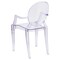 Flash Furniture Max  Ghost Chair with Arms in Transparent Crystal, PK4 4-FH-124-APC-CLR-GG - alternate 7