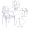 Flash Furniture Max  Ghost Chair with Arms in Transparent Crystal, PK4 4-FH-124-APC-CLR-GG - alternate 8