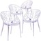 Flash Furniture Specter Series Transparent Stacking Side Chair, PK4 4-FH-156-APC-GG - alternate 7
