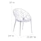 Flash Furniture Specter Series Transparent Stacking Side Chair, PK4 4-FH-156-APC-GG - alternate 2