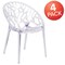 Flash Furniture Specter Series Transparent Stacking Side Chair, PK4 4-FH-156-APC-GG - alternate 4
