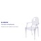 Flash Furniture Specter Series Transparent Stacking Side Chair, PK4 4-FH-156-APC-GG - alternate 8