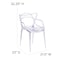 Flash Furniture Nesting Series Transparent Stacking Side Chair, PK4 4-FH-173-APC-GG - alternate 3
