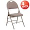 Flash Furniture Beige Fabric Folding Chair, PK4 4-HA-MC705AF-3-BGE-GG - alternate 5