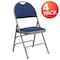 Flash Furniture Navy Fabric Folding Chair, PK4 4-HA-MC705AF-3-NVY-GG - alternate 3