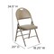 Flash Furniture Beige Vinyl Folding Chair, PK4 4-HA-MC705AV-3-BGE-GG - alternate 2