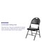 Flash Furniture Black Vinyl Folding Chair, PK4 4-HA-MC705AV-3-BK-GG - alternate 3