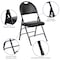 Flash Furniture Black Vinyl Folding Chair, PK4 4-HA-MC705AV-3-BK-GG - alternate 4