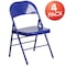 Flash Furniture Cobalt Blue Folding Chair, PK4 4-HF3-BLUE-GG - alternate 2