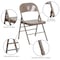 Flash Furniture Beige Metal Folding Chair, PK4 4-HF3-MC-309AS-BGE-GG - alternate 3