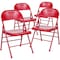 Flash Furniture Red Metal Folding Chair, PK4 4-HF3-MC-309AS-RED-GG - alternate 3