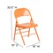 Flash Furniture Orange Marmalade Folding Chair, PK4 4-HF3-ORANGE-GG - alternate 8