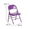 Flash Furniture Impulsive Purple Folding Chair, PK4 4-HF3-PUR-GG - alternate 2