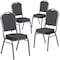 Flash Furniture Black Fabric Banquet Chair, PK4 4-HF-C01-SV-E26-BK-GG - alternate 4