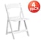 Flash Furniture White Resin Folding Chair, PK4 4-LE-L-1-WH-SLAT-GG - alternate 7