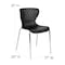 Flash Furniture Lowell Contemporary Design Black Plastic Stack Chair, PK4 4-LF-7-07C-BLK-GG - alternate 3