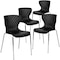 Flash Furniture Lowell Contemporary Design Black Plastic Stack Chair, PK4 4-LF-7-07C-BLK-GG - alternate 9