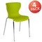 Flash Furniture Lowell Contemporary Design Citrus Green Plastic Stack Chair, PK4 4-LF-7-07C-CGRN-GG - alternate 5