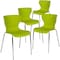 Flash Furniture Lowell Contemporary Design Citrus Green Plastic Stack Chair, PK4 4-LF-7-07C-CGRN-GG - alternate 6