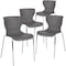 Flash Furniture Lowell Contemporary Design Gray Plastic Stack Chair, PK4 4-LF-7-07C-GRY-GG - alternate 7